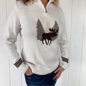 Reindeer sweater by Christoper and Banks. Sz XL